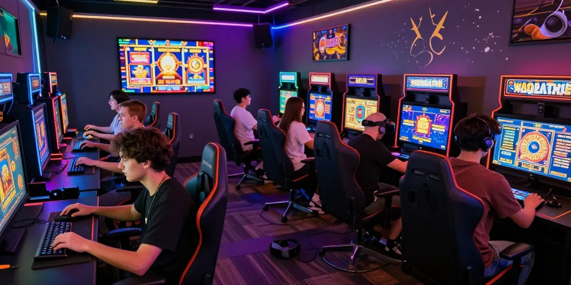 Players enjoying garuda303 slot games in a vibrant gaming environment filled with excitement and modern designs.