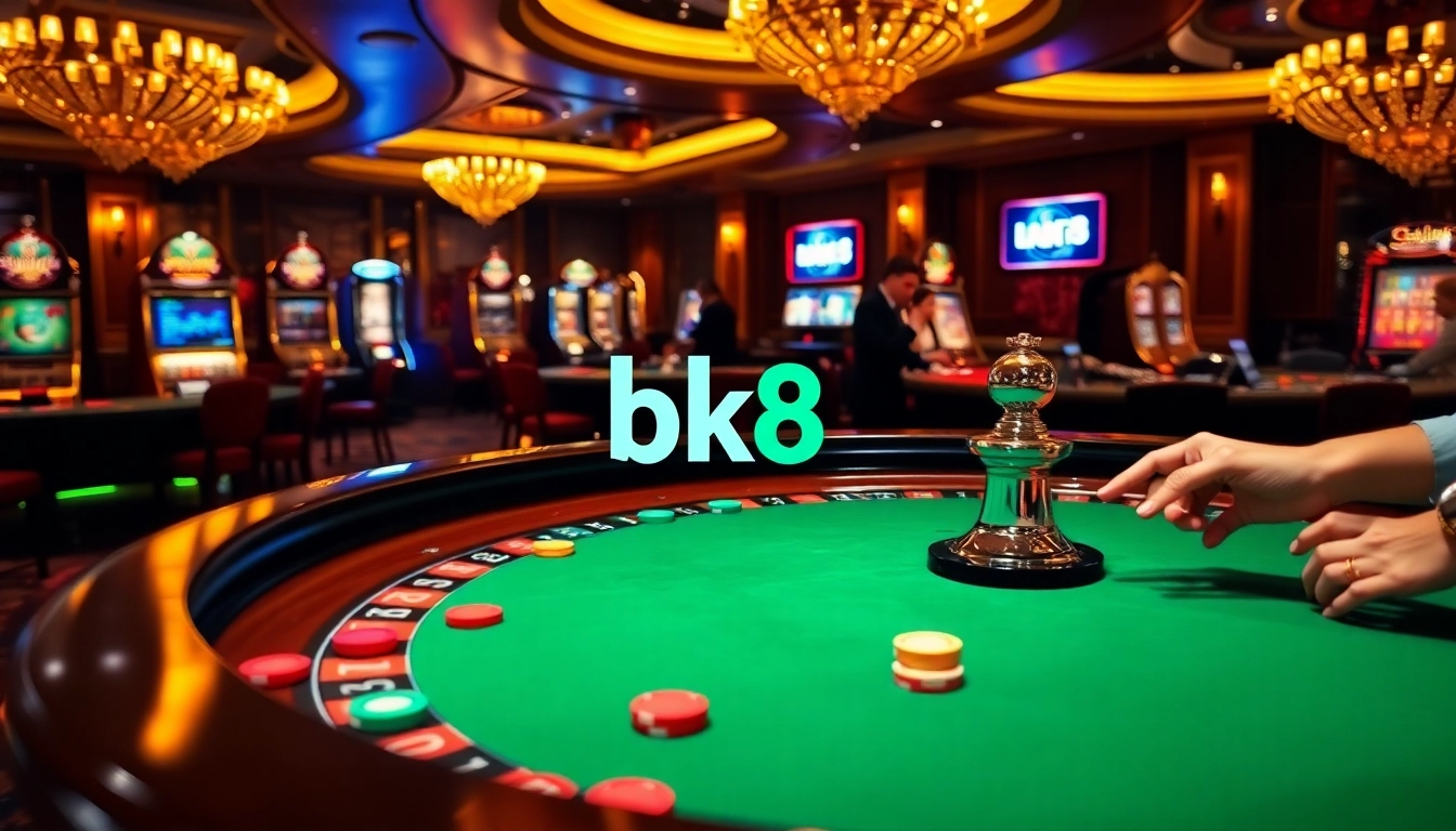 Experience the luxury of BK8 casino with vibrant roulette gameplay and exciting betting opportunities.