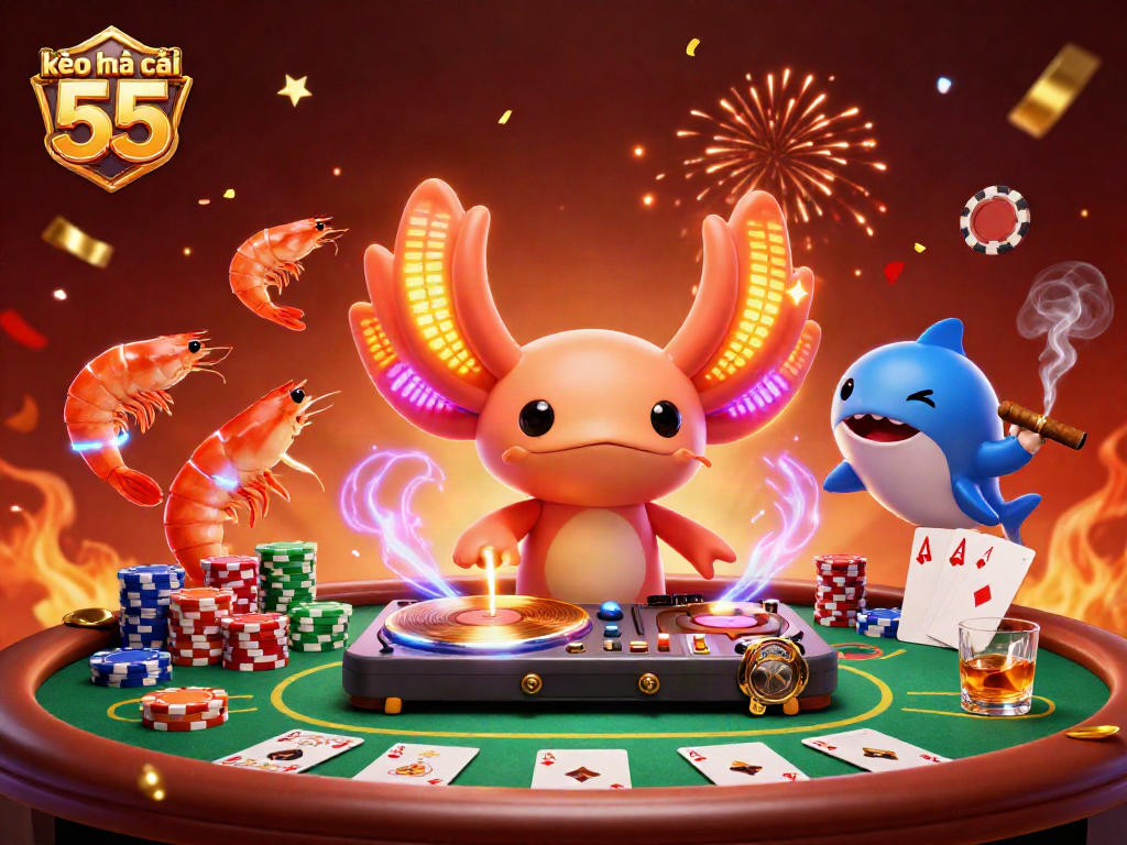 Experience the excitement of kèo nhà cái 55 with lively 3D characters and dynamic casino elements.