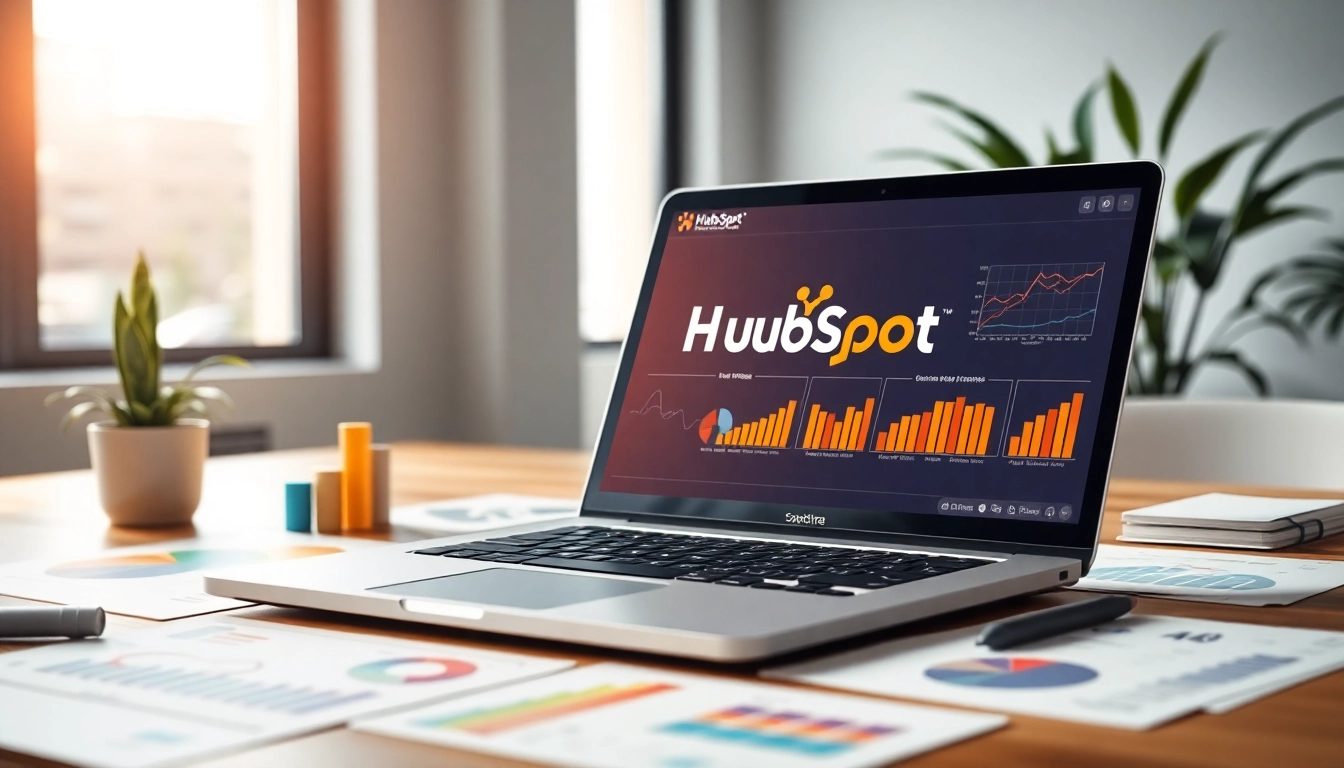 Maximize your marketing effectiveness with HubSpot free tools showcased in a vibrant workspace.