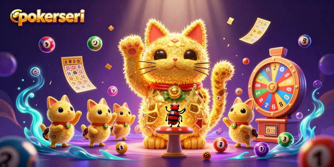 Interact with the vibrant pokerseri lucky cat formation amidst stunning casino-themed graphics.