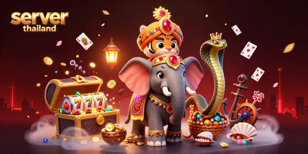 Spin the thrilling slots with a vibrant server thailand scene featuring a maharaja tiger.