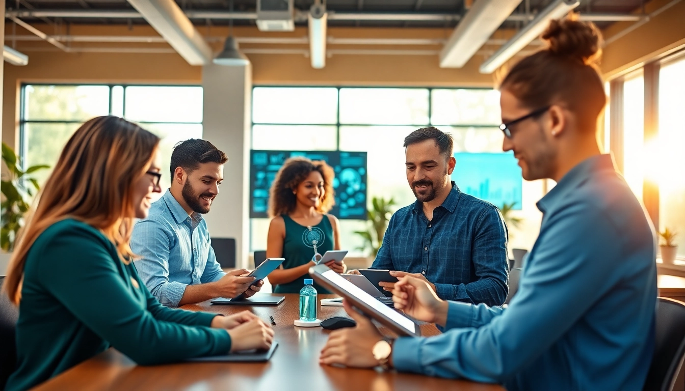 Engaging AI assistant for enterprise teams improving collaboration and productivity in a modern office.