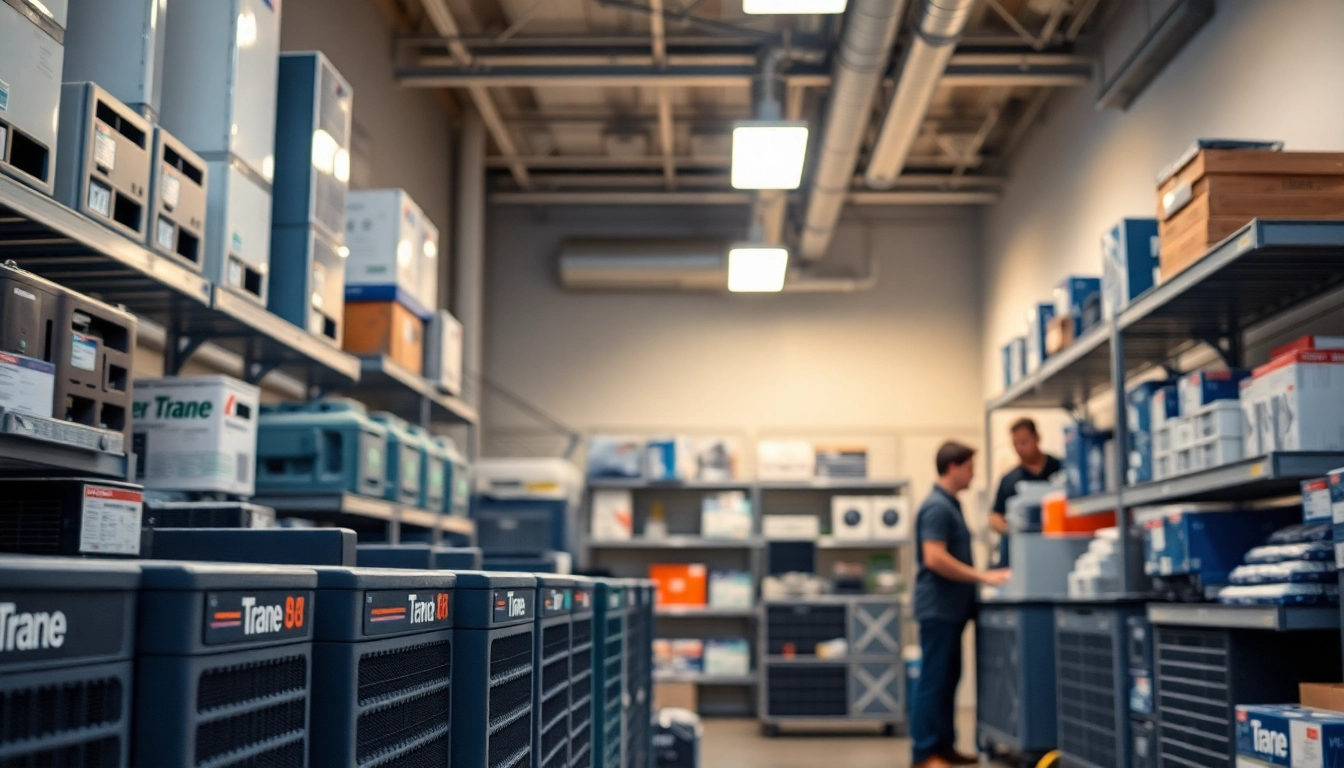 Find Trane parts dealer near me showcasing organized parts and customer service.