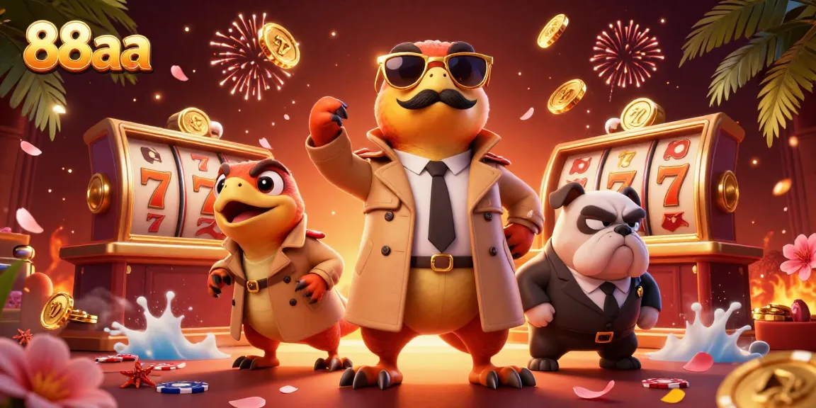 Experience excitement at 88aa with raptors in disguise entering a vibrant casino scene.