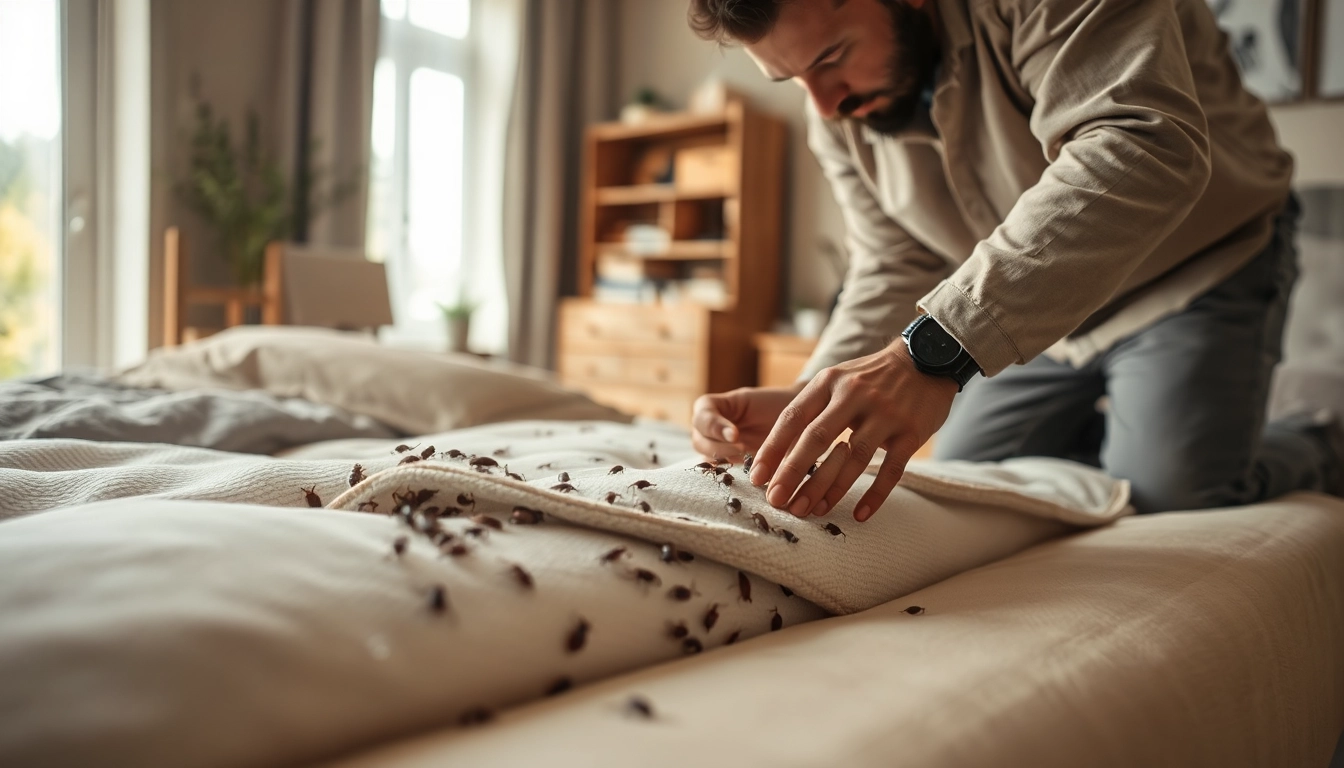 Resolve your pest problem with a professional bed bug company near me in action.