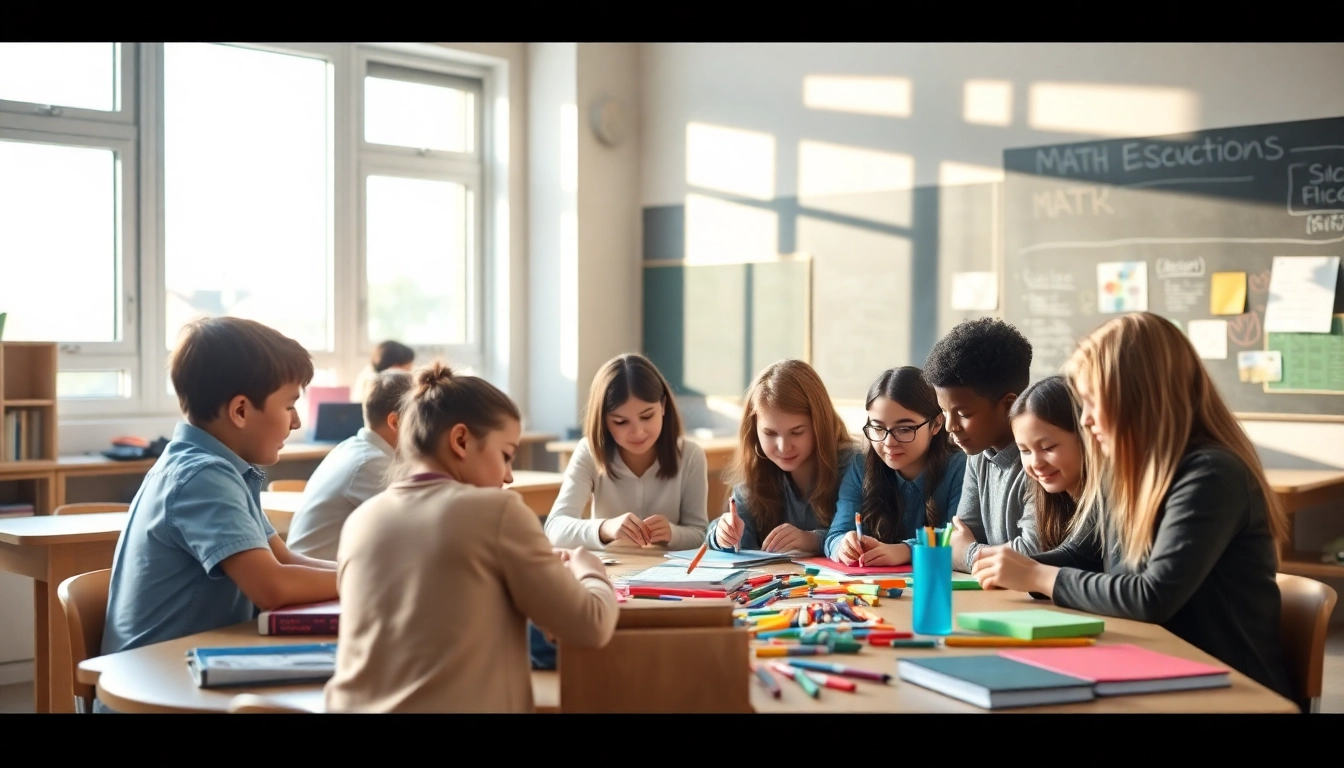 Engaged students in a bright classroom displaying collaboration and the spirit of Education.
