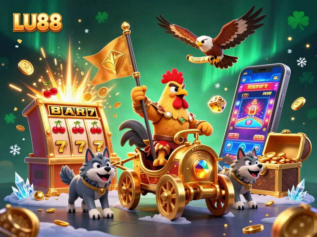 Spin and win with LU88 as the rooster warlord leads a jackpot extravaganza!