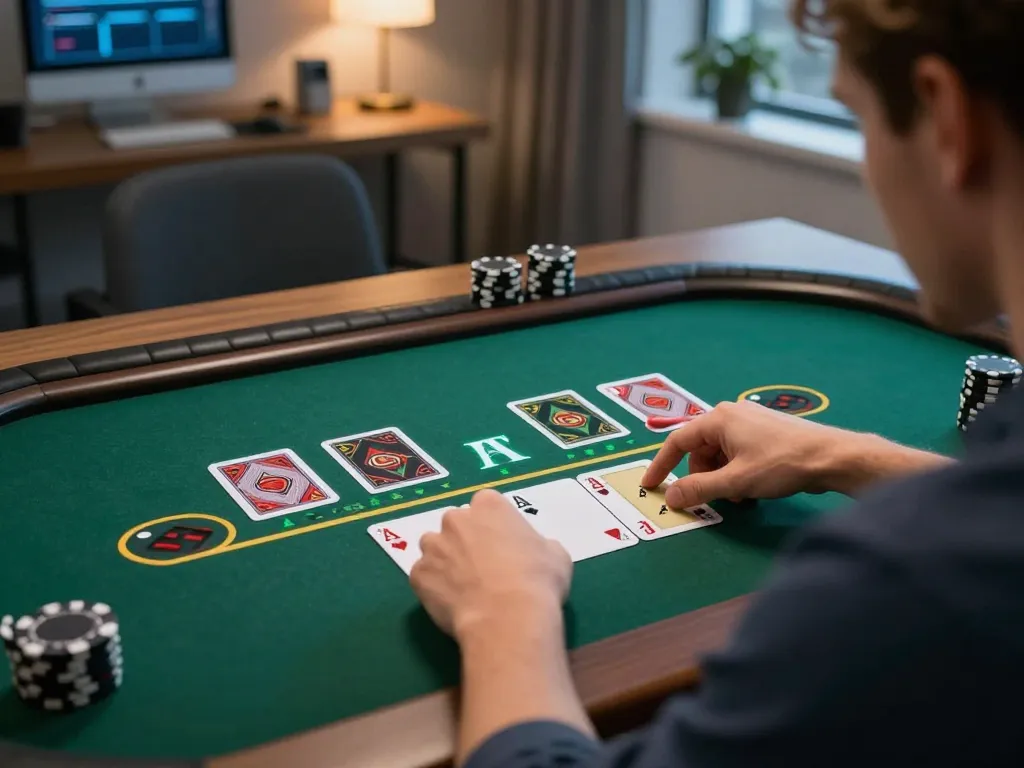 Player navigating the ZX88 com app during an intense live dealer blackjack session, showcasing strategic gameplay and engagement