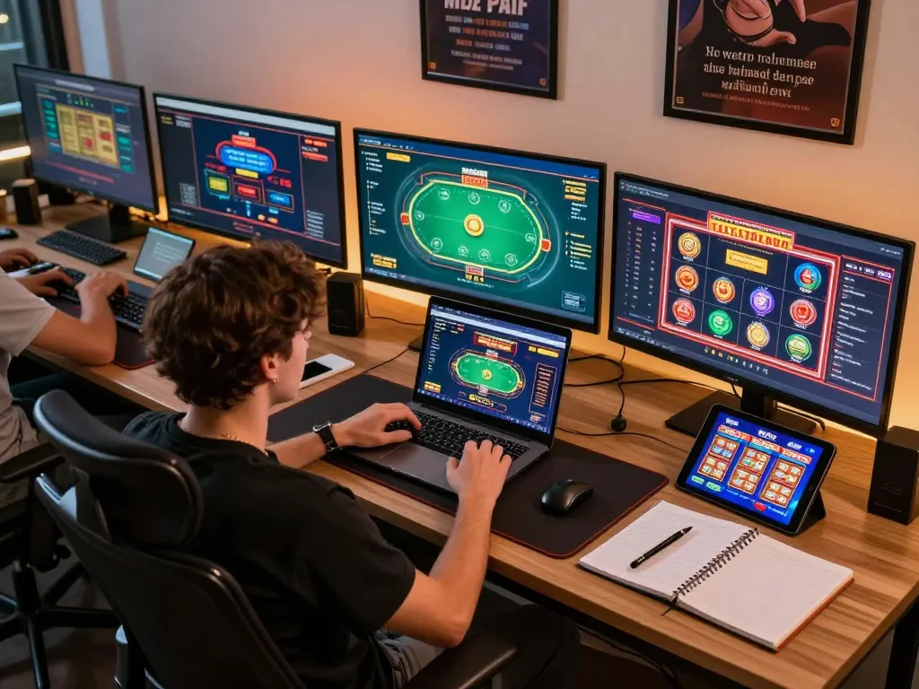 Engaging gameplay on 388bet platform showing live dealer games and poker strategy.