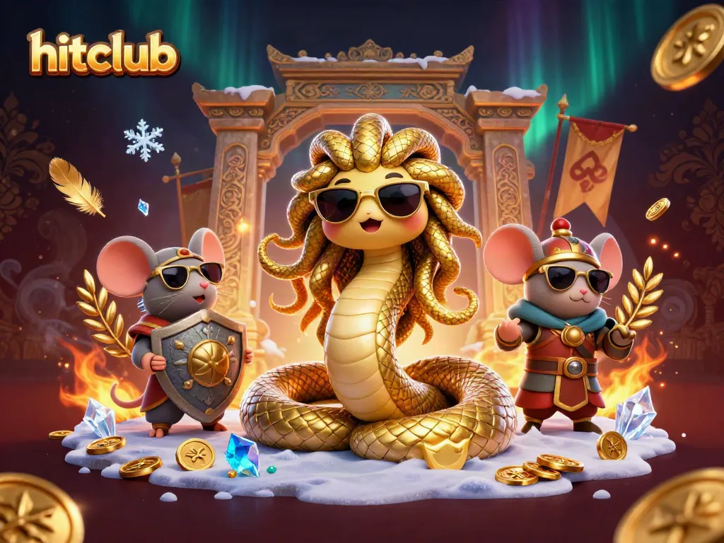 Experience thrilling gameplay in hitclub's vibrant 3D casino world filled with golden tokens and exciting game elements.