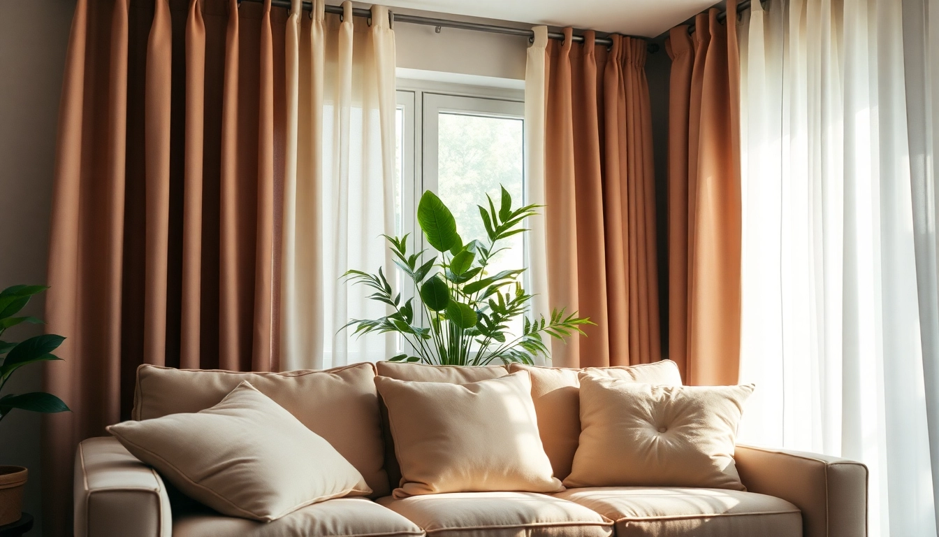 Verduisterende gordijnen in een gezellige woonkamer zorgen voor privacy en een knusse sfeer.