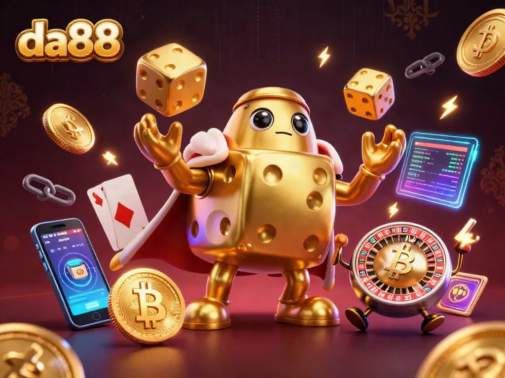 Engage in thrilling gameplay with da88, featuring dynamic scenes of colorful elements and lively characters.