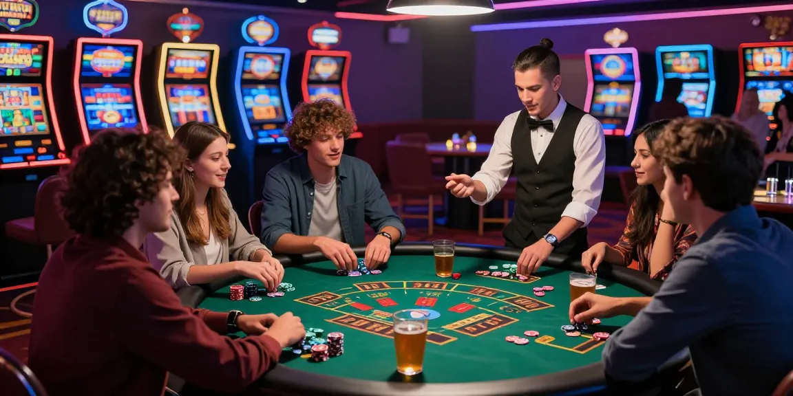 Exciting casino gaming scene showcasing the allure of credit card casinos in the UK.