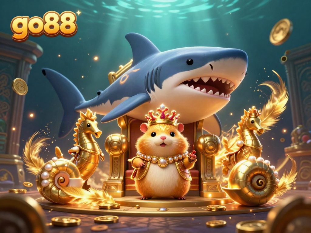 Win big at go88 with an exciting 3D casino adventure featuring a fierce golden hamster king!