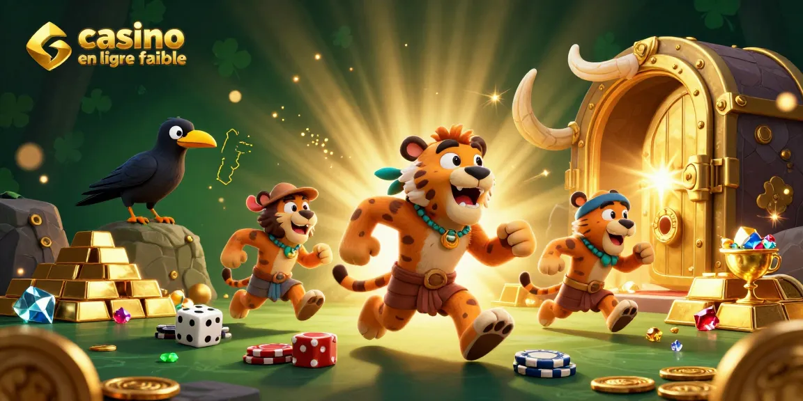 Jouez au casino en ligne fiable avec cette illustration captivante d'un casino préhistorique.
