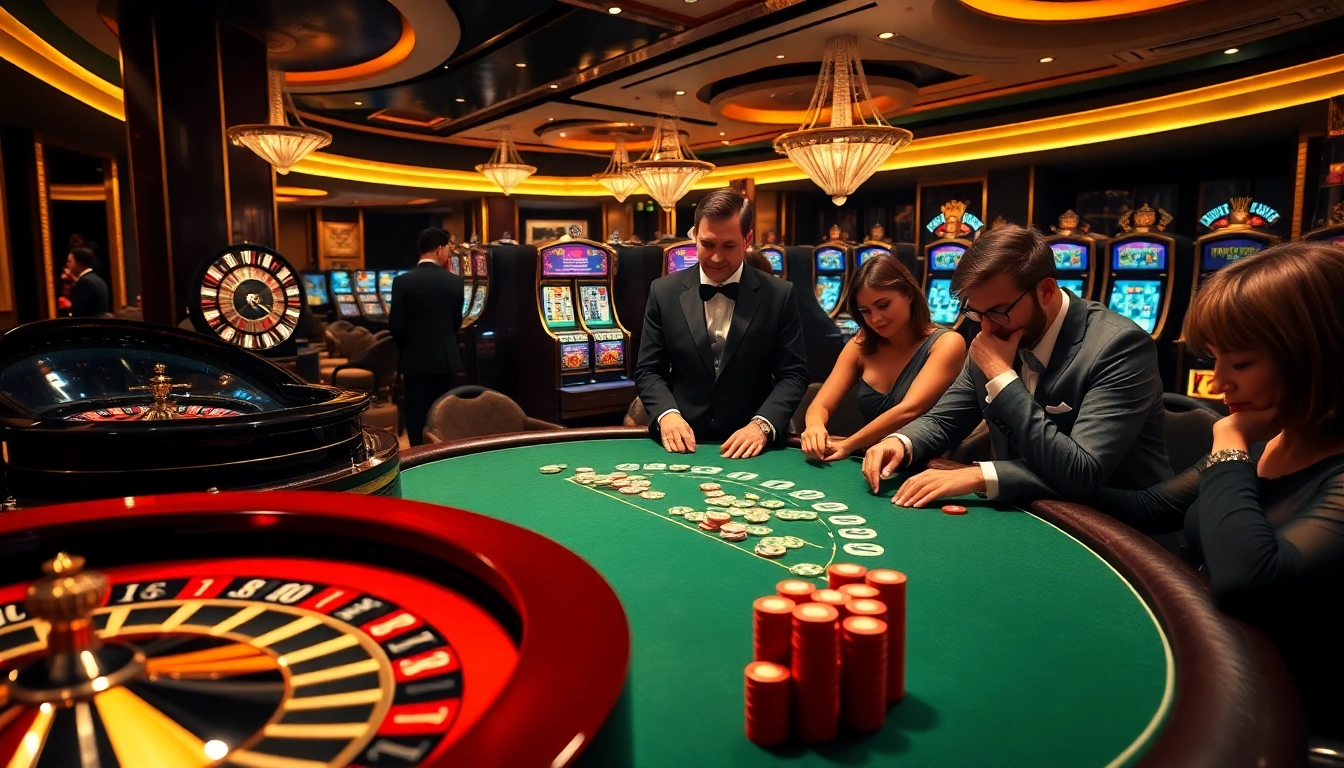 Action de poker à enjeux élevés captivante à meilleurs casino en ligne avec des joueurs et des jetons vibrants.