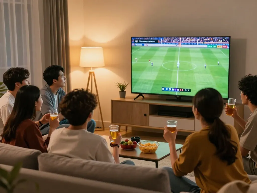 Experience the excitement of a football stream Cakhiatv while enjoying a lively gathering with friends.