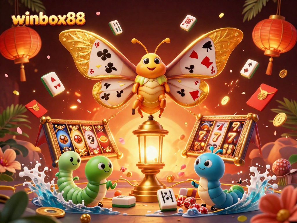 Experience exciting wins at winbox88 with vibrant casino-themed illustrations and dynamic gaming elements.