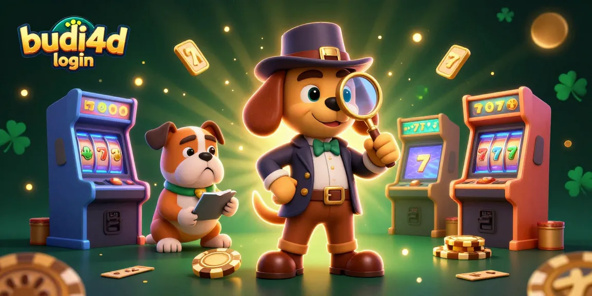 Experience the excitement of budi4d login with a detective theme and vibrant slot game elements.