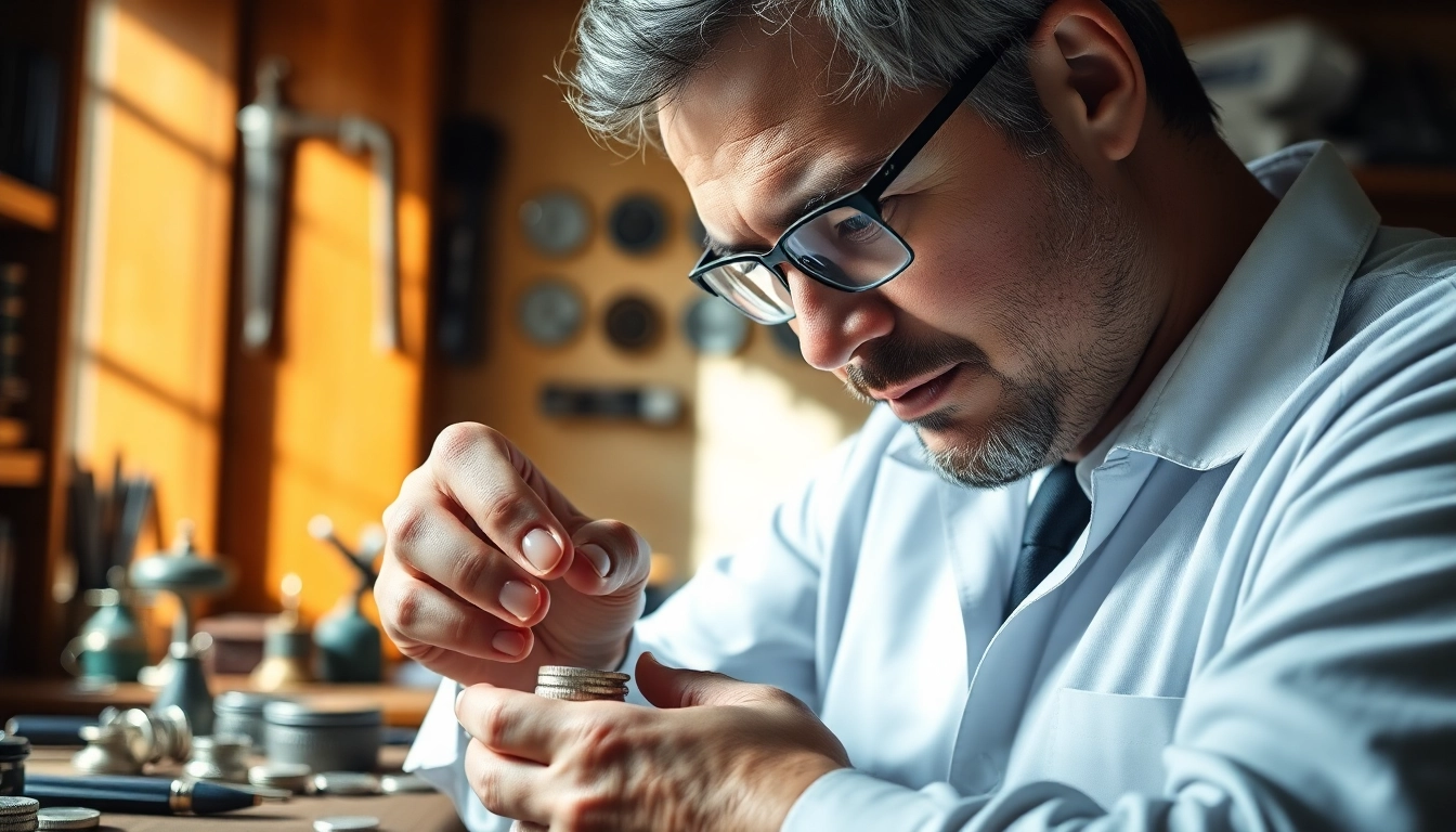 Valutazione del compro argento con un gioielliere esperto in un laboratorio professionale.
