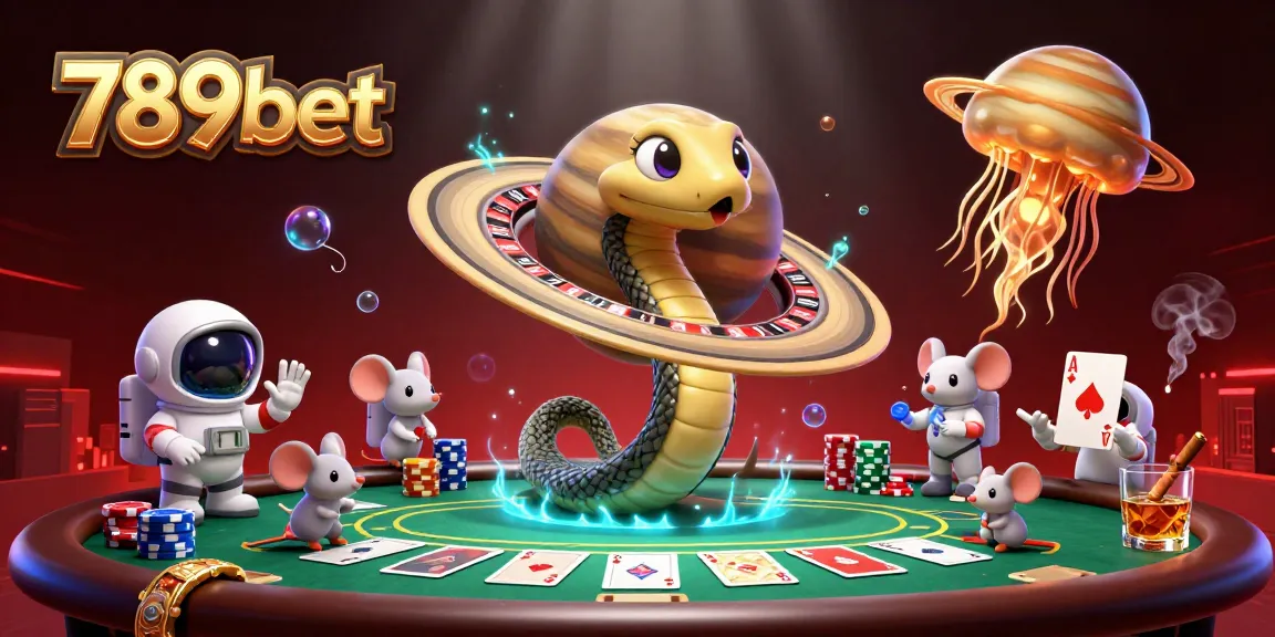 Engage in exciting cosmic betting with 789bet, featuring astronaut mice and a roulette planet.