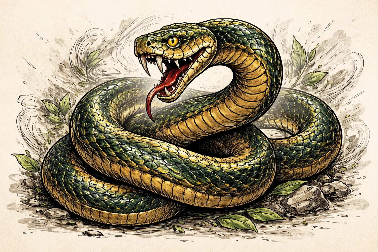 snake drawing