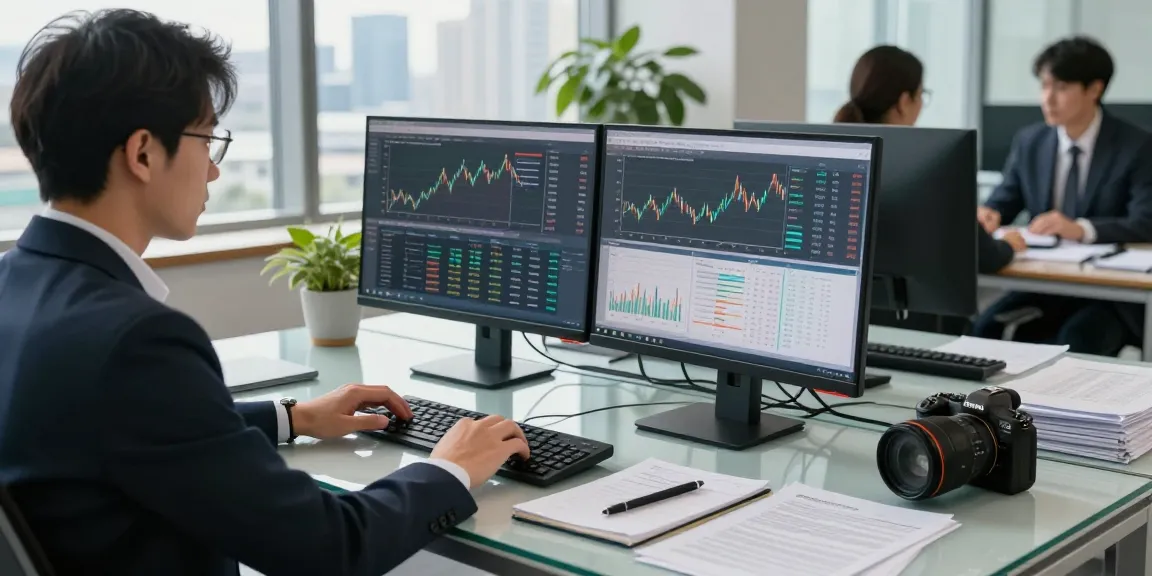Asset tracing analysis in a professional office environment with data visualizations and financial documents.