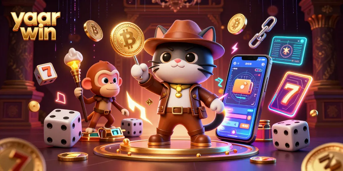 Experience the thrill of yaar win with an archeologist cat uncovering casino treasures!