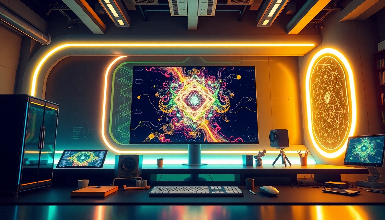 Innovative display of nano banana 2 technology in a modern workspace