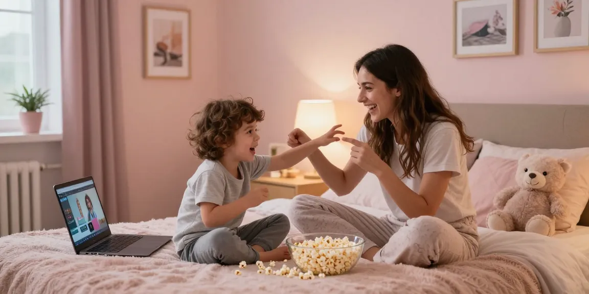 Stepsis porn scene depicting playful moment in cozy bedroom.