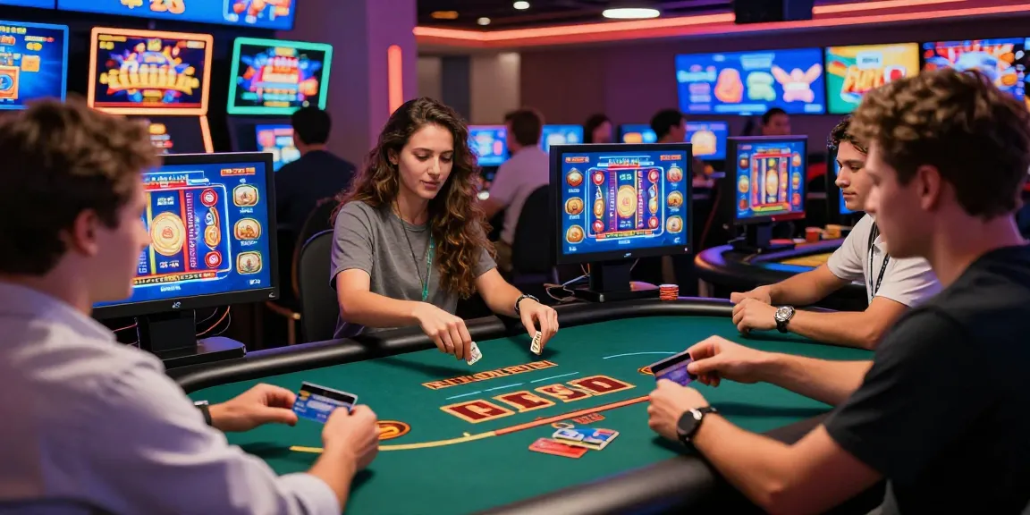 Players immersed in thrilling online gaming at casinos that accept credit cards, showcasing excitement at virtual tables.