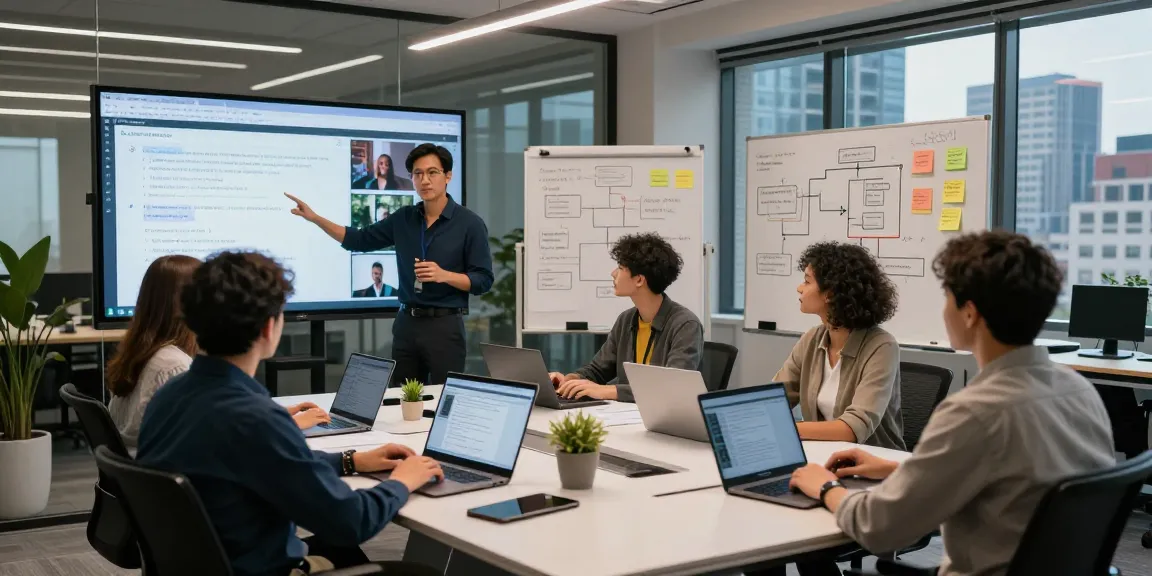 AI detector used in an advanced content moderation workspace, showcasing diverse analysts collaborating on flagging inappropriate digital content.