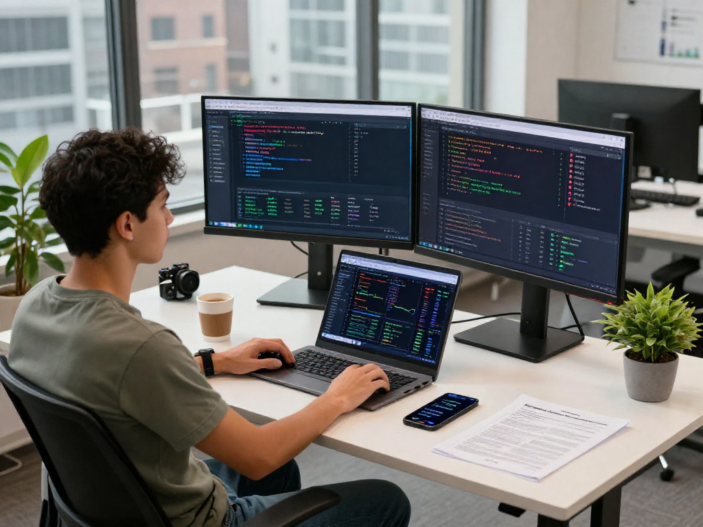 Real-time financial data displayed on WebSocket streaming market API dashboard in a developer's workspace.