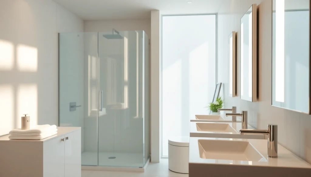 Installez un mobilier élégant de salle de bain sirhona fr avec miroirs LED modernes.