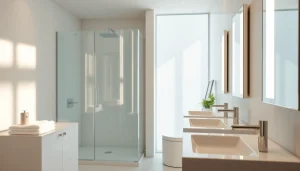 Installez un mobilier élégant de salle de bain sirhona fr avec miroirs LED modernes.