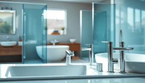 Sonni sanitär GmbH präsentiert elegante Badezimmerprodukte in stilvollem Ambiente.