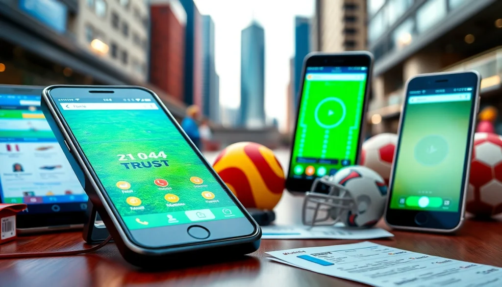 Engaging display of online sportsbooks India apps on mobile devices highlighting user-friendly interfaces.