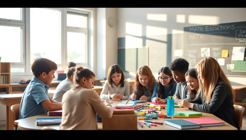 Engaged students in a bright classroom displaying collaboration and the spirit of Education.