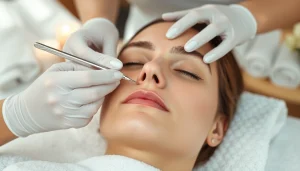 Experience the rejuvenation of a Dermaplane Facial with expert technique and serene ambiance.