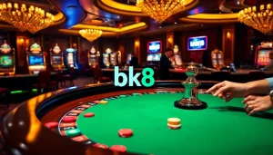 Experience the luxury of BK8 casino with vibrant roulette gameplay and exciting betting opportunities.