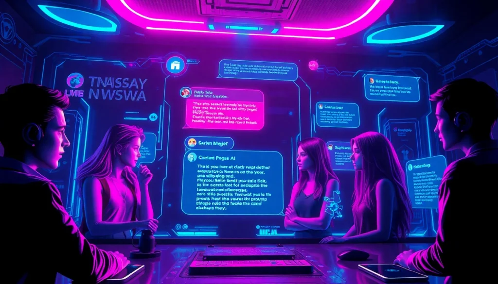 Dynamic representation of free nsfw ai chatbot interface showcasing user engagement and modern digital aesthetics.