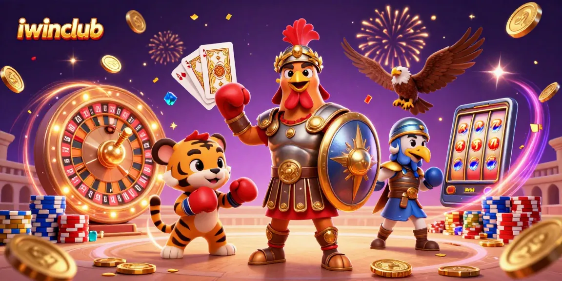 Experience the thrill of iwinclub with dynamic casino elements illuminating a captivating game scene.