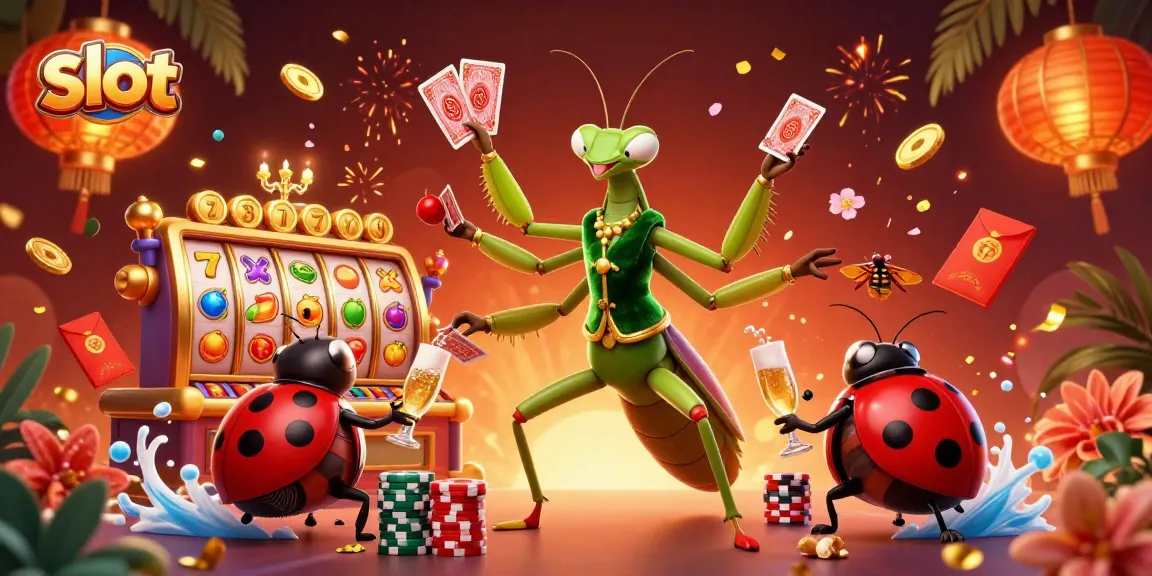 Spin colorful slot reels with winning symbols in this vibrant 3D casino scene.