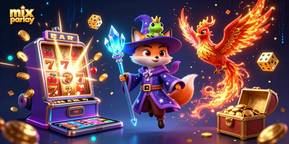 Experience the dynamics of mix parlay betting with colorful characters and magical elements in action.
